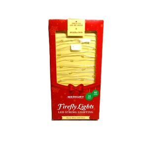 Merkury Firefly LED String Lights Warm White Glow 10 Feet 40 Bulbs In or Outside